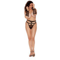 Barely Bare High-Waisted Thong with Arm Sleeves Plus Size Zwart