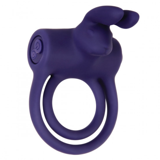 Adam & Eve Silicone Remote Control Rabbit Ring Vibrerende Cockring Paars