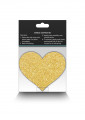 Pretty Pasties Glitter Hart Zwart/Goud