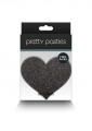 Pretty Pasties Glitter Hart Zwart/Goud