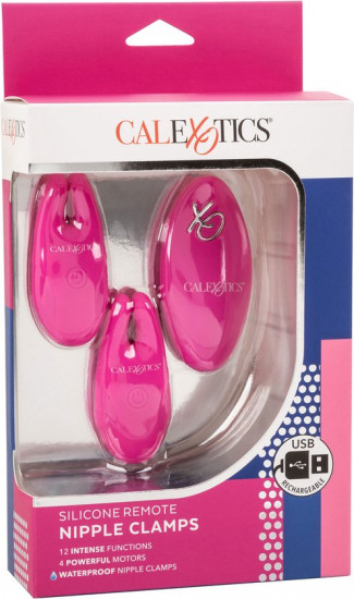 CalExotics Silicone Remote Tepel Klemmen Roze