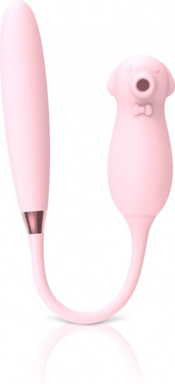 Elva Pulsating & Sucking Massage Vibrator Lichtroze