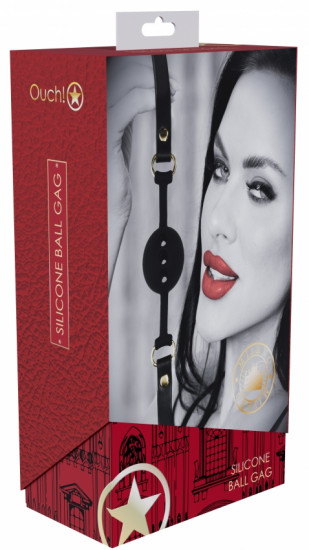 Ouch! Milan Ball Gag Zwart/Rood