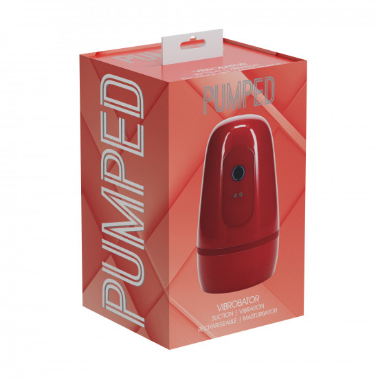 Pumped Vibrobator Masturbator Pump Metallic Red