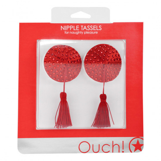 Ouch! Nipple Tassels Round Rood