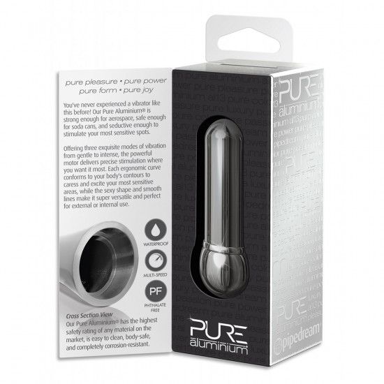 Pure Aluminium Mini Vibrator Zilver