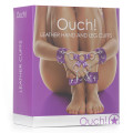 Leather Hand & Legcuffs Boeien Paars