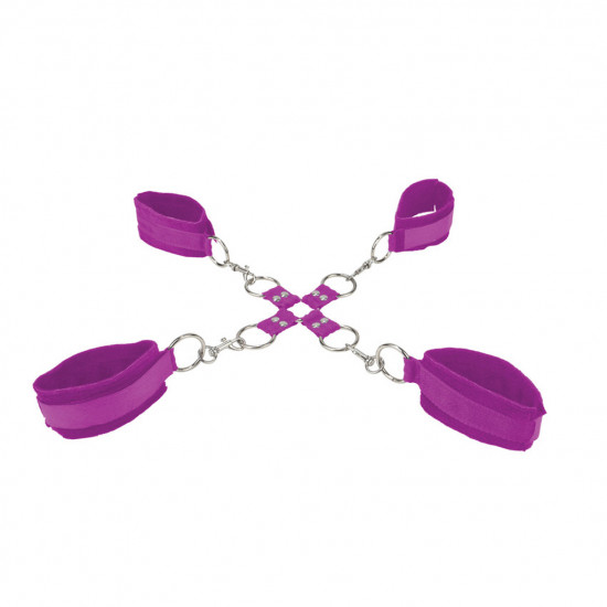 Ouch! Velcro Hand- & Enkelboeien Set Paars