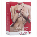 Leather Collar And Handcuffs Boeien Rood