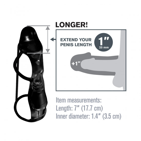 Fantasy X-tensions Vibrating Cock Rocket Zwart