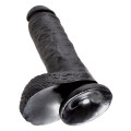 King Cock 8 Inch Cock with Balls Dildo Zwart
