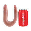 King Cock U-Shaped Small Double Trouble Dildo Blank