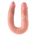 King Cock U-Shaped Medium Double Trouble Dildo Blank