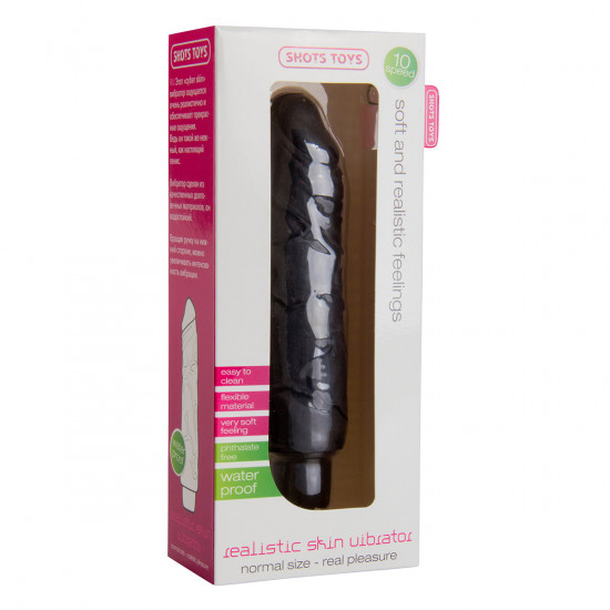 Shots Toys Realistic Skin Vibrator Medium Zwart