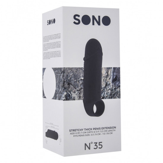 Sono Stretchy Thick Penis Extension No. 35 Zwart