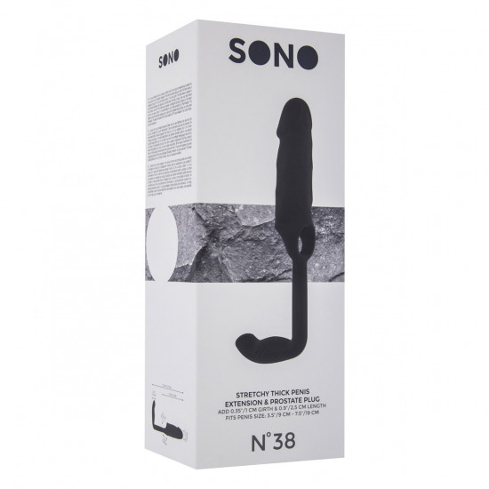 Sono Stretchy Thick Extension & Plug No. 38 Zwart