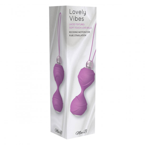 Lovely Vibes Laced Textured Soft Touch Love Balls Paars