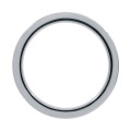 Steel Ribbed Cockring Zilver