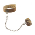 Ouch! Halsband met Handboeien Bruin
