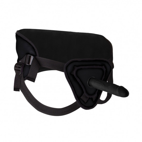 Deluxe Silicone Strap-On Set 8 Inch Zwart