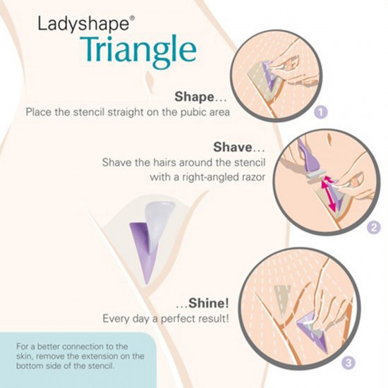 Ladyshape Triangle Scheer Sjabloon Wit/Paars