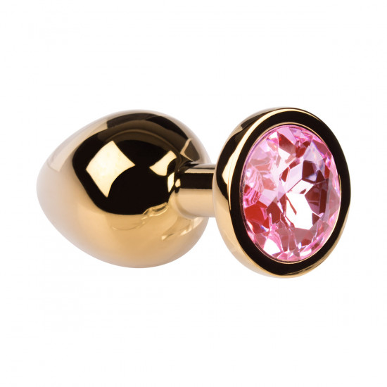 Plug It Strass Buttplug Medium Goud/Roze