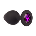 Plug It Strass Buttplug Medium Zwart/Paars