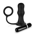Thriller Ass Plug Vibrator Met Cockring Zwart