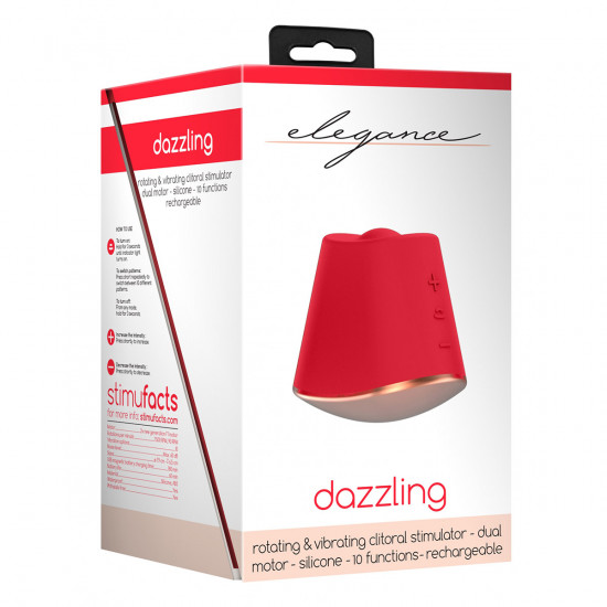 Elegance Dazzling Roterende Stimulator Rood