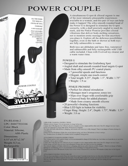 Evolved Power Couple Vibrator Zwart