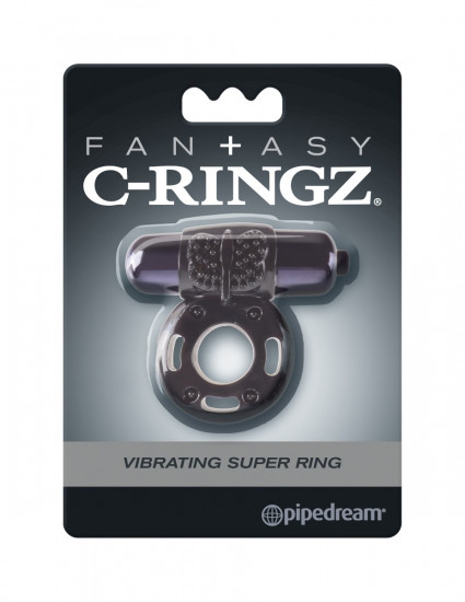 C-Ringz Vibrating Super Ring Cockring Zwart