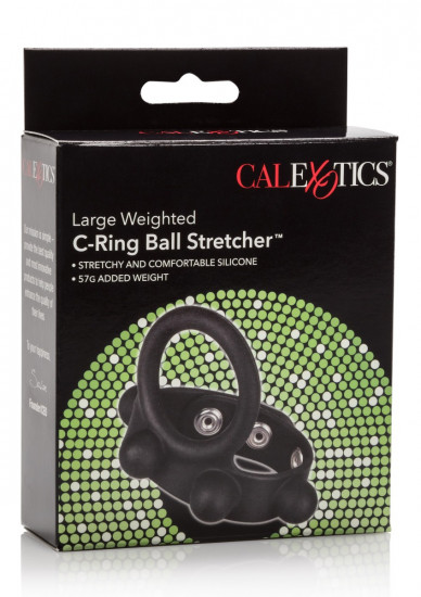 C-Ring Ball Stretcher Cockring Large Zwart