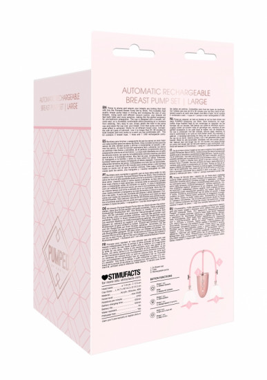 Pumped Automatic Rechargeable Breast Pump Set Large Roze