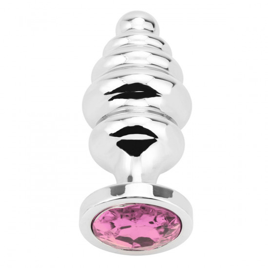 Seamless Anal Butt Plug Medium Zilver/Roze