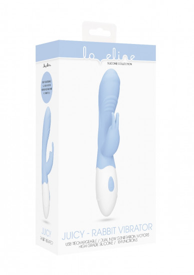 Loveline Juicy Rabbit Vibrator Lichtblauw