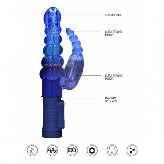 Shots Toys Rotating Bubbles Vibrator Blauw