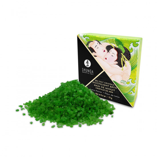 Shunga Moonlight Bath Lotus Flower Sea Salt Crystals 75g