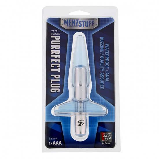 Menzstuff Purrfect Plug Vibrating Buttplug Transparant