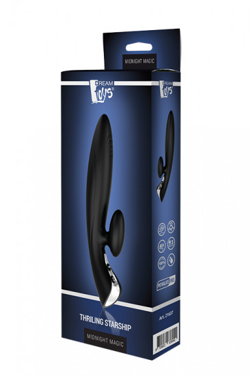 Midnight Magic Thrilling Starship Rabbit Vibrator Zwart
